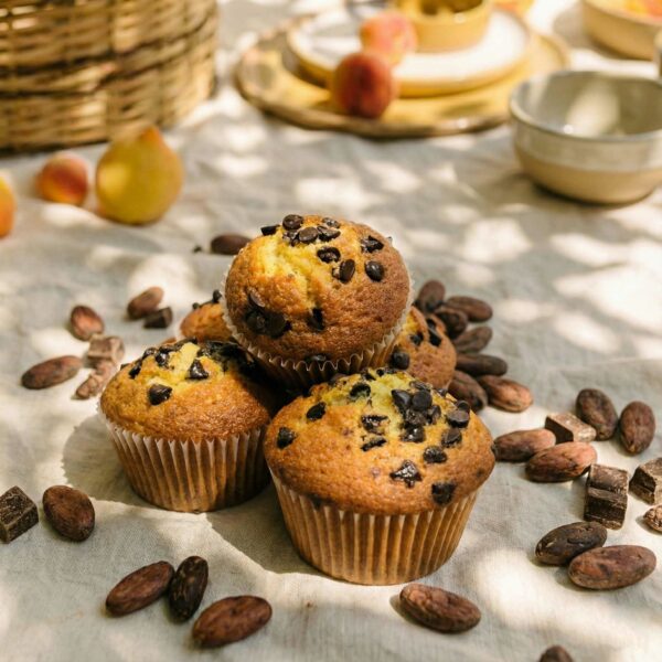 Magdalenas de vainilla con pepitas de Chocolate - Pack de 8 unidades
