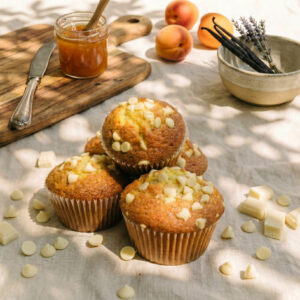 Magdalenas de vainilla con pepitas de Chocolate Blanco - Pack de 8 unidades